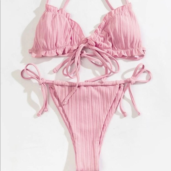 Pink String Bikini - Picture 3 of 6